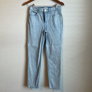 Lauren Conrad faded pinstripe jeans